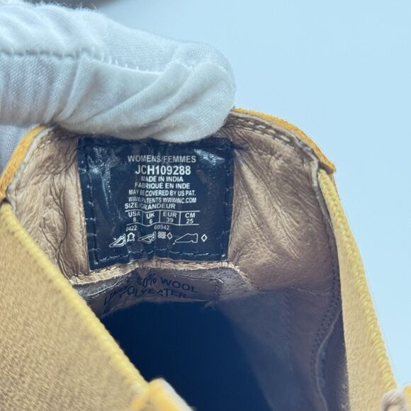 Chaco Paonia Chelsea Boots Caramel Brown Suede Upper Waterproof Women's 8 - Picture 9 of 10